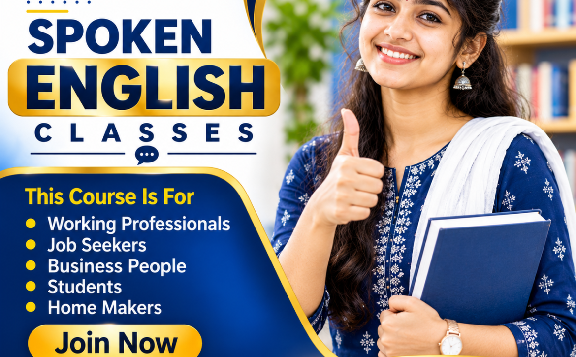 VLC Institute Spoken English Classes Poster